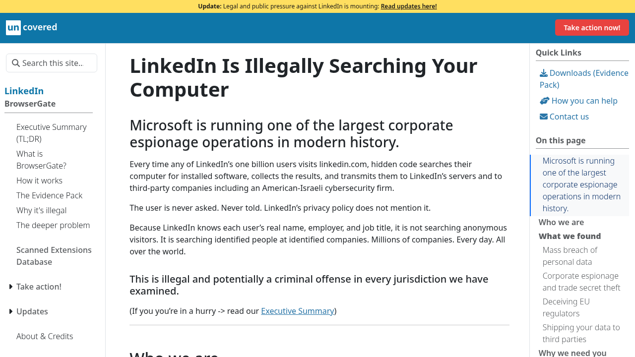 BrowserGate report page