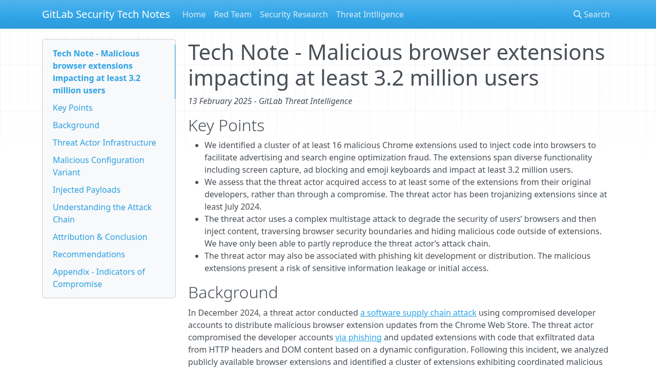 GitLab tech note on malicious browser extensions