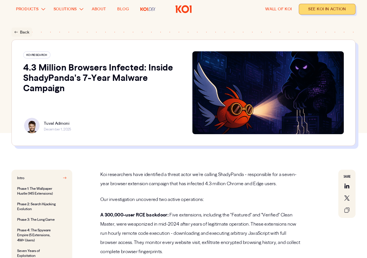 Koi Research report on the ShadyPanda campaign